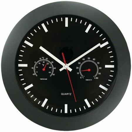 TIMEKEEPER Temperature and Humidity 12" Wall Clock 6990